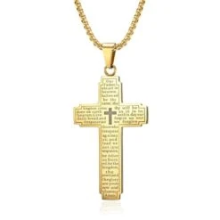 Men's Christian Necklace Our Father 10 Men's Christian Necklace Our Father -Lord's Guidance He1ab7aca8bbb4ad1b3f6427cdff511687