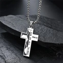 Men's Christian Necklace I Can Do All Things 9 Men's Christian Necklace I Can Do All Things -Lord's Guidance He4c9236b3b714c449f8a195b8ca43a76A