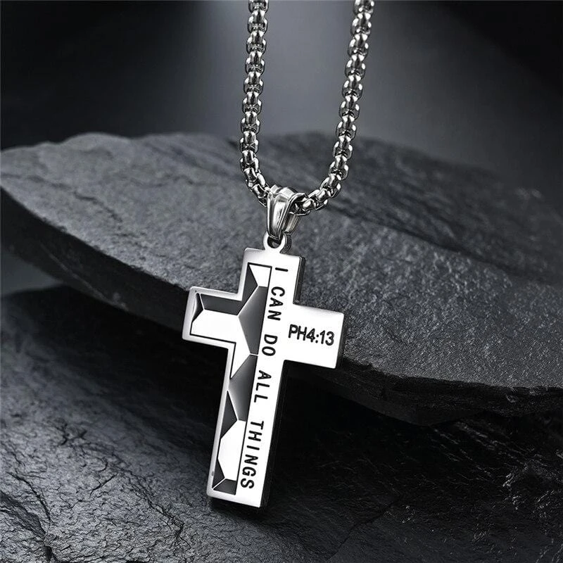 Men's Christian Necklace I Can Do All Things 4 Men's Christian Necklace I Can Do All Things - Image 2