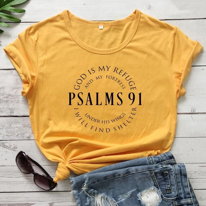 Christian T-Shirt Psalm 91 7 Christian T-Shirt Psalm 91 - Image 5