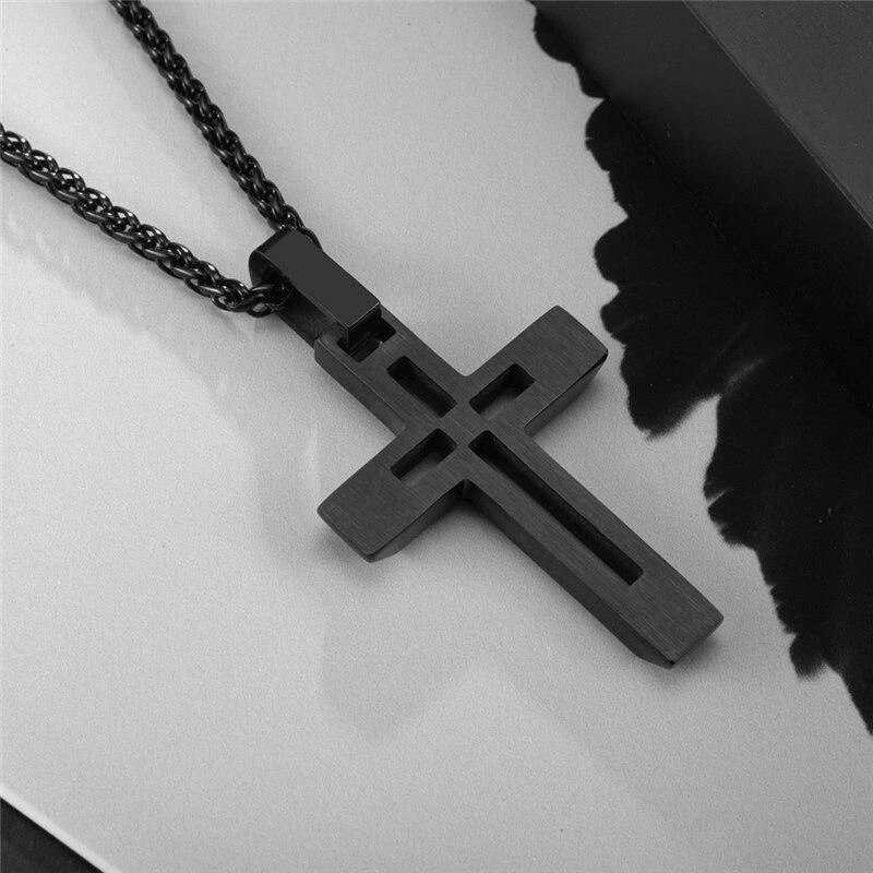 Men's Christian Necklace Zirconia 5 Men's Christian Necklace Zirconia - Image 3