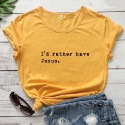 Christian T-Shirt I'd Rather Have Jesus 17 Christian T-Shirt I'd Rather Have Jesus -Lord's Guidance Hf33a898ef51646f6a63d298d6e5ba2b7A