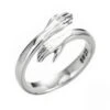 Christian Hugging Hands Ring 2 Christian Hugging Hands Ring -Lord's Guidance HuggingRingSilver