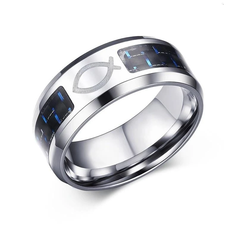 Christian Ring Ichthys Symbol 3 Christian Ring Ichthys Symbol