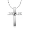 Men's Christian Necklace Jesus Name (Steel) 1 Men's Christian Necklace Jesus Name (Steel) -Lord's Guidance Jesus Name Cross Necklace lord s guidance