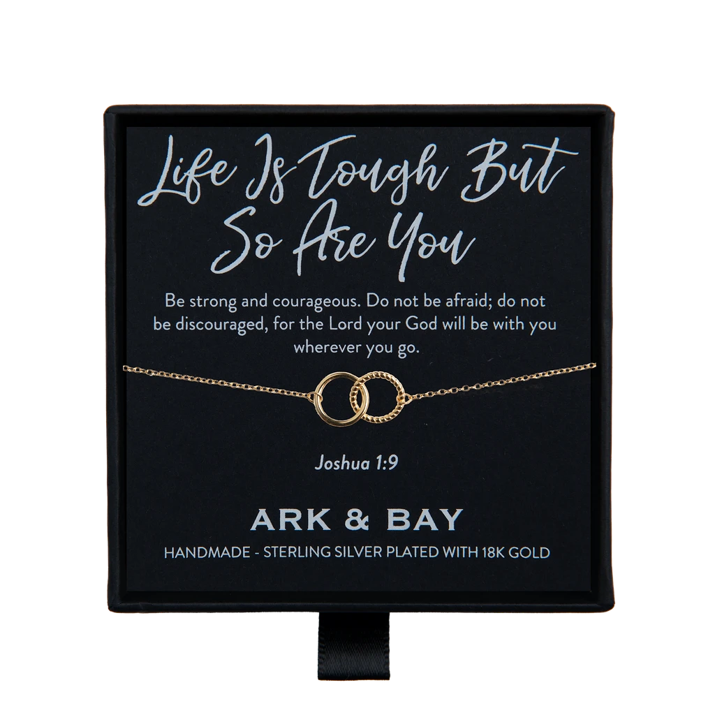 Life Is Tough But So Are You Double Circle Bracelet | Joshua 1:9 3 Life Is Tough But So Are You Double Circle Bracelet | Joshua 1:9