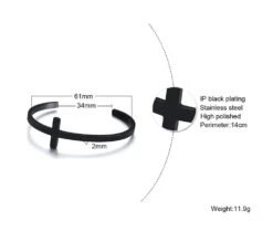 Mens Minimalist Stainless Steel Cuff Bracelet With Cross 18 Mens Minimalist Stainless Steel Cuff Bracelet With Cross -Lord's Guidance MensCuffBracelet7