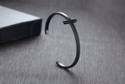 Mens Minimalist Stainless Steel Cuff Bracelet With Cross 19 Mens Minimalist Stainless Steel Cuff Bracelet With Cross -Lord's Guidance MensCuffBracelet9