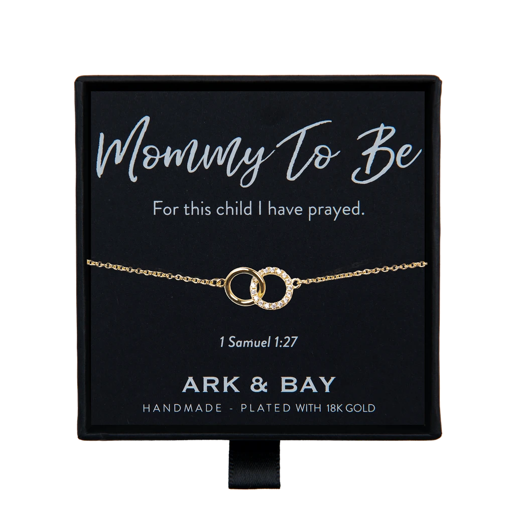 Mommy To Be Gold Plated Double Circle Bracelet | 1 Samuel 1:27 3 Mommy To Be Gold Plated Double Circle Bracelet | 1 Samuel 1:27