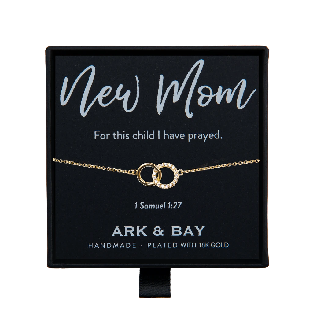 New Mom Double Circle Gold Plated Bracelet | 1 Samuel 1:27 3 New Mom Double Circle Gold Plated Bracelet | 1 Samuel 1:27