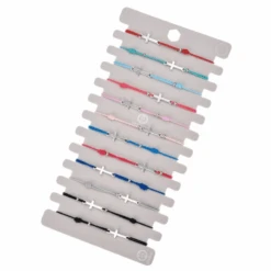 Pack Of 12 Cross Bracelets With Elasticated Wristband 7 Pack Of 12 Cross Bracelets With Elasticated Wristband -Lord's Guidance Packof12CrossBracelets4