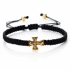 Christian Braided Rope Bracelet With Cross Charm 1 Christian Braided Rope Bracelet With Cross Charm -Lord's Guidance RopeBraceletBlack