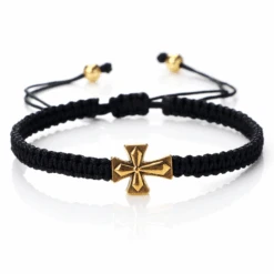 Christian Braided Rope Bracelet With Cross Charm -Lord's Guidance RopeBraceletBlack a788f12a af07 4f30 b210 924993f2b7c3