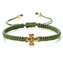 Christian Braided Rope Bracelet With Cross Charm -Lord's Guidance RopeBraceletGreen 2afce0ae d173 4865 9b69 c10129ba3c96