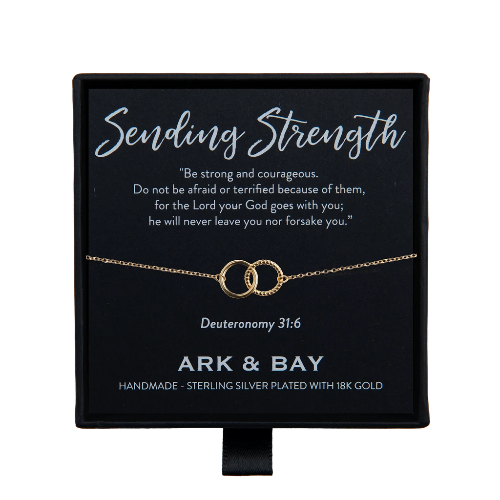 Sending Strength Double Circle Bracelet | Deuteronomy 31:6 3 Sending Strength Double Circle Bracelet | Deuteronomy 31:6