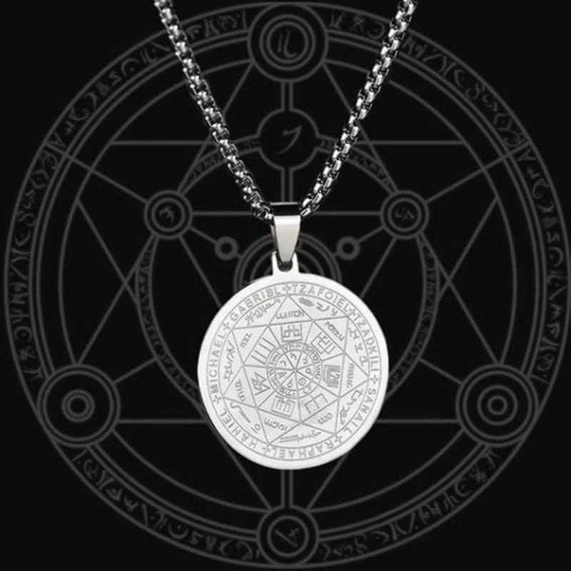 Seven Angels Religious Rune Pendant Necklace 11 Seven Angels Religious Rune Pendant Necklace - Image 9