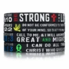 Pack Of 4 Silicone Wristbands With Bible Verses -Lord's Guidance SiliconeBandPackof4