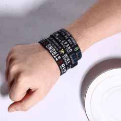 Pack Of 4 Silicone Wristbands With Bible Verses -Lord's Guidance SiliconeBandPackof41