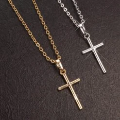Simple Christian Cross Chain Necklace 8 Simple Christian Cross Chain Necklace -Lord's Guidance SimpleCrossNecklaceBoth