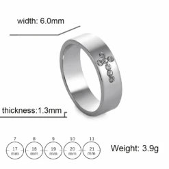 Stainless Steel Jewelled Cross Ring 20 Stainless Steel Jewelled Cross Ring -Lord's Guidance StainlessSteelJewelledCrossRing6