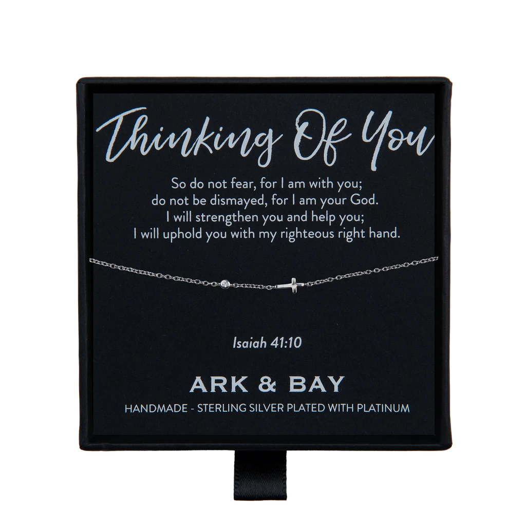 Thinking Of You Cross Gem Bracelet | Isaiah 41:10 3 Thinking Of You Cross Gem Bracelet | Isaiah 41:10