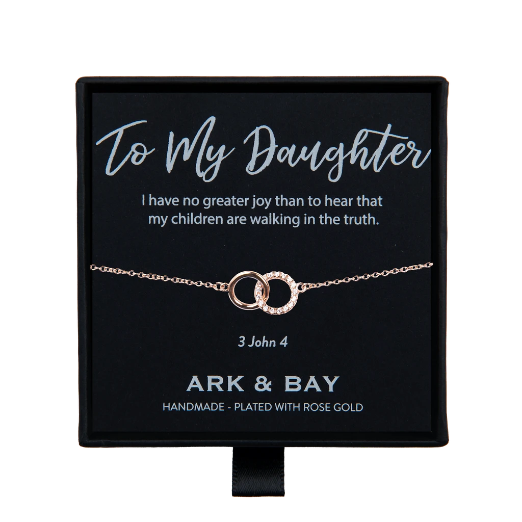 To My Daughter Double Circle Bracelet | 3 John 4 3 To My Daughter Double Circle Bracelet | 3 John 4