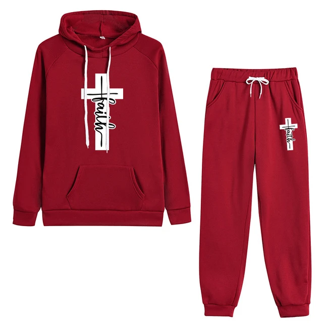 Christian Faith Cross Graphic Tracksuit Set 17 Christian Faith Cross Graphic Tracksuit Set - Image 16