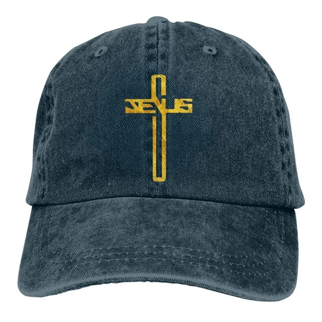 Jesus Cross Adjustable Baseball Cap 6 Jesus Cross Adjustable Baseball Cap - Image 4