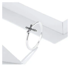 Christian Ring Retro (Silver) -Lord's Guidance Womens Cross Rings Silver