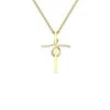 Cross Necklace With Diamond Twist Detail