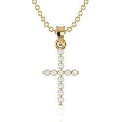 Classic Diamond Cross Necklace