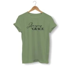 Christian T-Shirt Amazing Grace -Lord's Guidance amazing grace t shirt olive