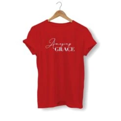 Christian T-Shirt Amazing Grace -Lord's Guidance amazing grace t shirt red