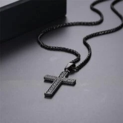 Men's Christian Necklace Ancient Cross -Lord's Guidance ancient cross necklace black lord s guidance