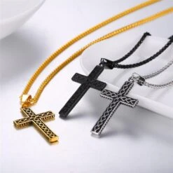Men's Christian Necklace Ancient Cross -Lord's Guidance ancient cross necklace lord s guidance