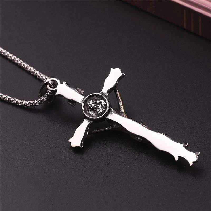 Men's Christian Necklace INRI Antique Cross 6 Men's Christian Necklace INRI Antique Cross - Image 4
