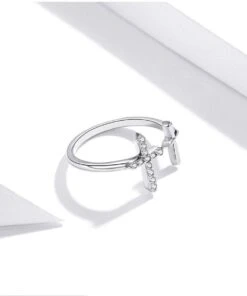 Christian Ring Duo Ring (Silver) 12 Christian Ring Duo Ring (Silver) -Lord's Guidance bamoer genuine 925 sterling silver shine description 6