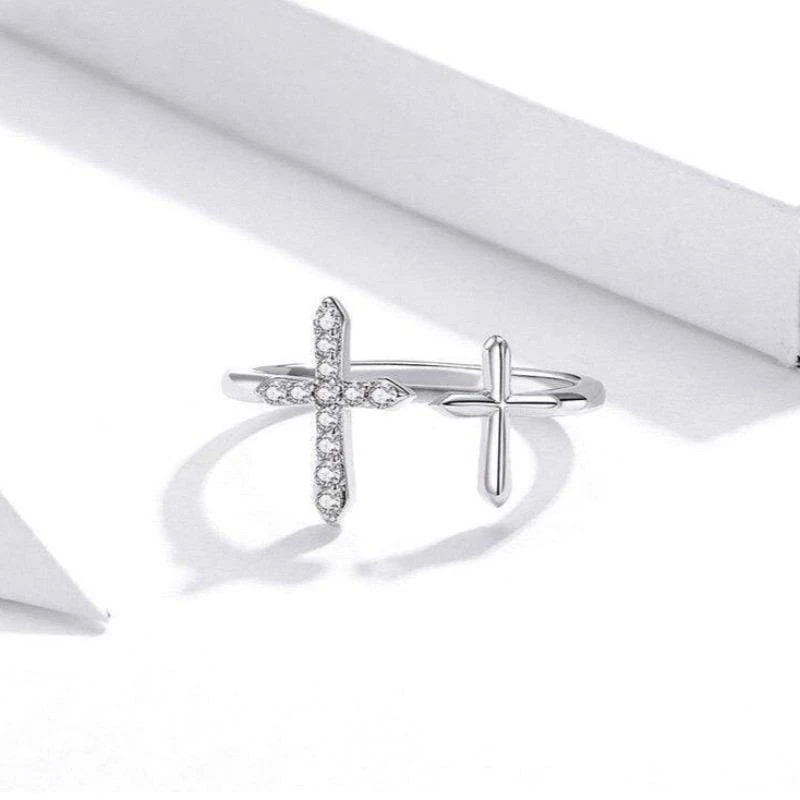 Christian Ring Duo Ring (Silver) 4 Christian Ring Duo Ring (Silver) - Image 2