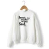 Christian Sweatshirt Jesus Is The Anchor 1 Christian Sweatshirt Jesus Is The Anchor -Lord's Guidance bible verse sweat white