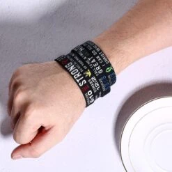 Bible Verse Bracelet Wristbands 4PCS (Silicone) 10 Bible Verse Bracelet Wristbands 4PCS (Silicone) -Lord's Guidance bible verses wristband lord s guidance