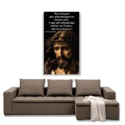 Christian Canvas Art Matthew 10:32