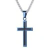 Men's Christian Necklace Black And Blue 1 Men's Christian Necklace Black And Blue -Lord's Guidance black and blue cross necklace lord s guidance