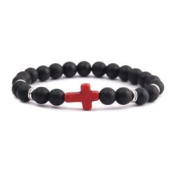Cross Bead Bracelet Red Cross
