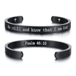 Bible Verse Bracelet Be Still (Cuff)