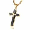Men's Christian Necklace Serenity 1 Men's Christian Necklace Serenity -Lord's Guidance black gold Cross Necklace lord s guidance