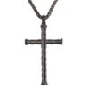 Men's Christian Necklace Rustic 1 Men's Christian Necklace Rustic -Lord's Guidance black mens cross necklace rustic lord s guidance