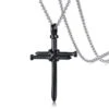 Men's Christian Necklace Nails (Black)