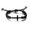 Men's Cross Bracelet Black Rope