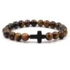Cross Bead Bracelet Tiger's Eye (Black) 1 Cross Bead Bracelet Tiger's Eye (Black) -Lord's Guidance black tigers eye cross bracelet lord s guidance