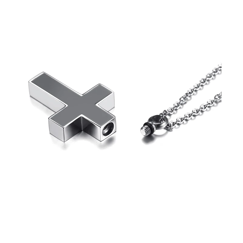 Women's Christian Necklace Black Cross Urn 5 Women's Christian Necklace Black Cross Urn - Image 3